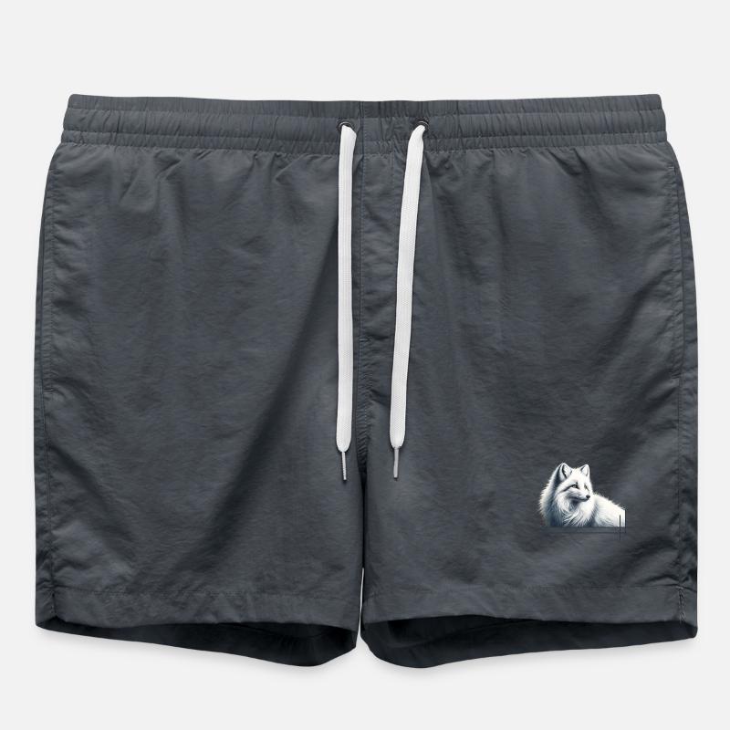 Fox in winter elegance - Swim Trunks - anthracite