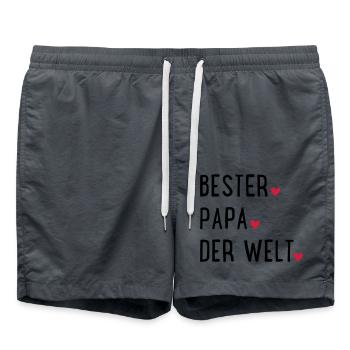 Bester Papa der Welt - Badeshorts - Anthrazit - Vorne - AI Model Male 185 light (185cm)
