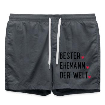 Meilleur mari du monde - Short de bain - charbon - Devant - AI Model Male 185 light (185cm)