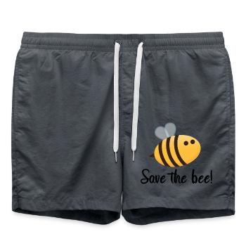 Save the bee! - Swim Trunks - anthracite - Front - AI Model Male 185 light (185cm)