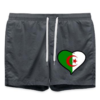 Algeria flag - Swim Trunks - anthracite - Front - AI Model Male 185 light (185cm)