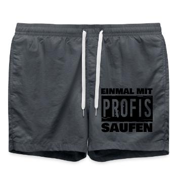 EINMAL MIT PROFIS SAUFEN - Badeshorts - Anthrazit - Vorne - AI Model Male 185 light (185cm)
