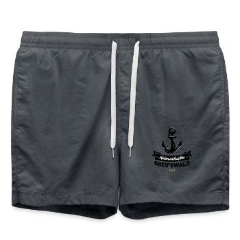 Heimathafen Greifswald - Badeshorts - Anthrazit - Vorne - AI Model Male 185 light (185cm)