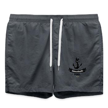 Heimathafen Poel - Badeshorts - Anthrazit - Vorne - AI Model Male 185 light (185cm)