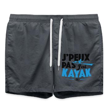 Je Peux Pas J'ai Kayak Cadeau Kayaking - Short de bain - charbon - Devant - AI Model Male 185 light (185cm)