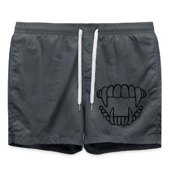 Design Vampire Teeth - Swim Trunks - anthracite - Front - AI Model Male 185 light (185cm)