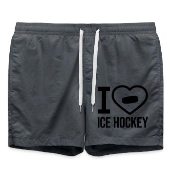 Puck Ice Hockey - Badeshorts - Anthrazit - Vorne - AI Model Male 185 light (185cm)