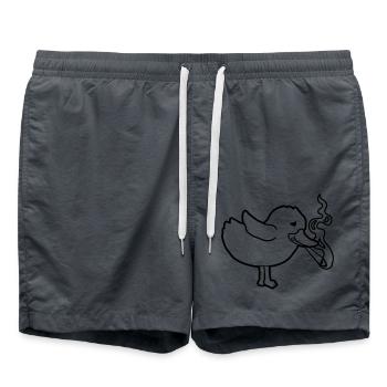 Weed Joint Smoking Chick - Short de bain - charbon - Devant - AI Model Male 185 light (185cm)