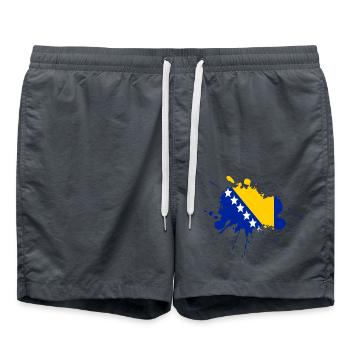 Bosnia Flag Spot Design - Swim Trunks - anthracite - Front - AI Model Male 185 light (185cm)