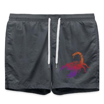 Coole Skorpion-Insektenskizze Grafik Skorpion-Liebhaber - Badeshorts - Anthrazit - Vorne - AI Model Male 185 light (185cm)