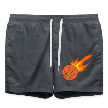 Basketball Basketballer - Badeshorts - Anthrazit - Vorne - AI Model Male 185 light (185cm)