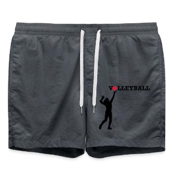 Volley-ball - Short de bain - charbon - Devant - AI Model Male 185 light (185cm)