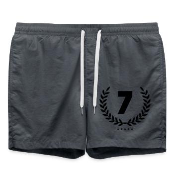 Couronne 7 - Short de bain - charbon - Devant - AI Model Male 185 light (185cm)