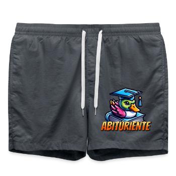 Abituriente Abi Motto - Badeshorts - Anthrazit - Vorne - AI Model Male 185 light (185cm)