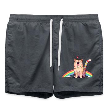 Happy Cat - Swim Trunks - anthracite - Front - AI Model Male 185 light (185cm)