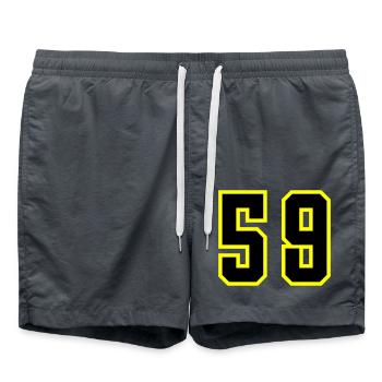 59 Number Leotard - Swim Trunks - anthracite - Front - AI Model Male 185 light (185cm)