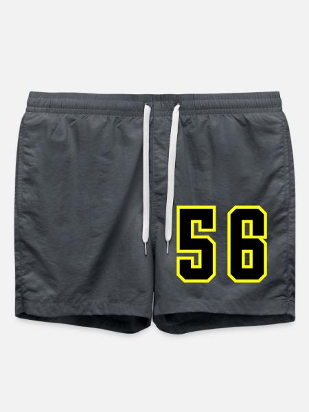 56 Zahl Trikot - Badeshorts - Anthrazit