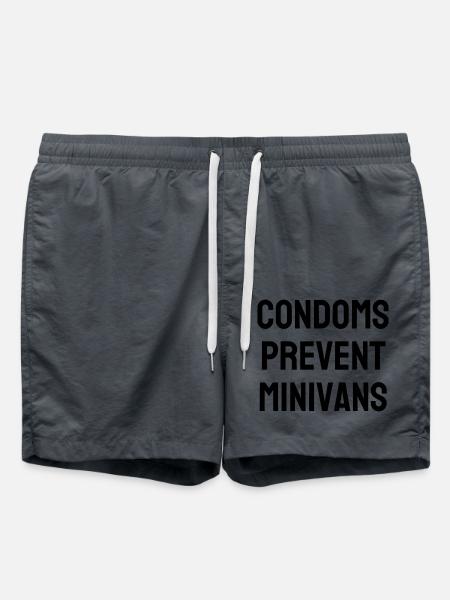 Condoms Prevent Minivans - Swim Trunks - anthracite
