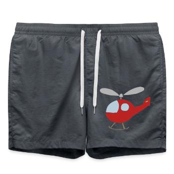 hélicoptère - Short de bain - charbon - Devant - AI Model Male 185 light (185cm)