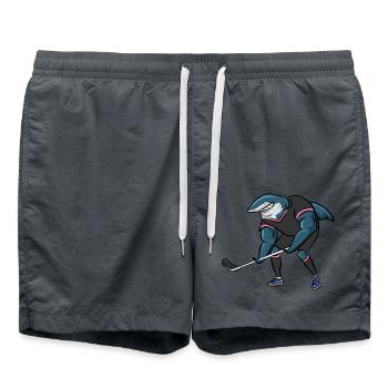 Floorball Ballsport Innebandy Unihockey - Badeshorts - Anthrazit - Vorne - AI Model Male 185 light (185cm)