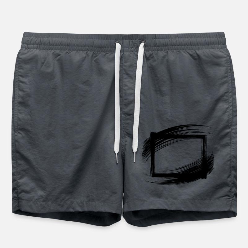 brushstroke frame - Swim Trunks - anthracite