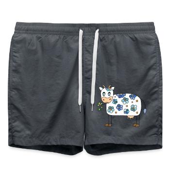 Cow - Swim Trunks - anthracite - Front - AI Model Male 185 light (185cm)