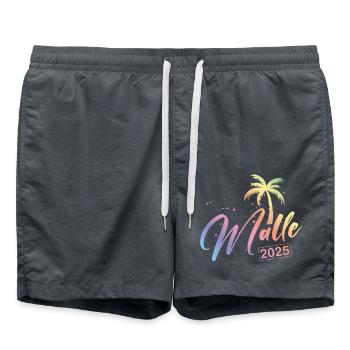 Malle 2025 Palmier coloré Majorque - Short de bain - charbon - Devant - AI Model Male 185 light (185cm)