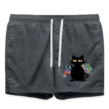 Cat - Swim Trunks - anthracite - Front - AI Model Male 185 light (185cm)