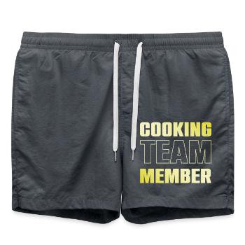 Cooking Team - Swim Trunks - anthracite - Front - AI Model Male 185 light (185cm)