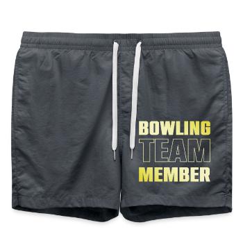 Bowling Team - Badeshorts - Anthrazit - Vorne - AI Model Male 185 light (185cm)
