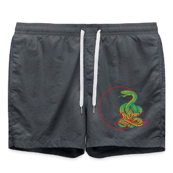 Serpent de vie - Short de bain - charbon - Devant - AI Model Male 185 light (185cm)