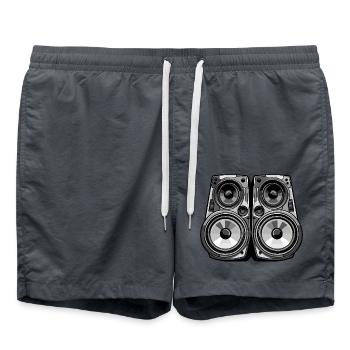 Soirée de boxe musicale - Short de bain - charbon - Devant - AI Model Male 185 light (185cm)