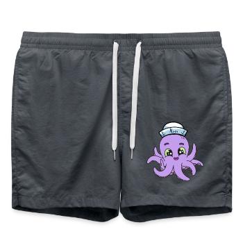 Octopus Octopus Maritime Fish Pisces Kids Baby - Swim Trunks - anthracite - Front - AI Model Male 185 light (185cm)