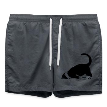 Sleeping cat - Swim Trunks - anthracite - Front - AI Model Male 185 light (185cm)