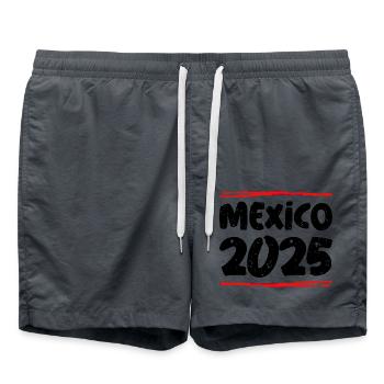 Mexico 2025 Saying - Swim Trunks - anthracite - Front - AI Model Male 185 light (185cm)