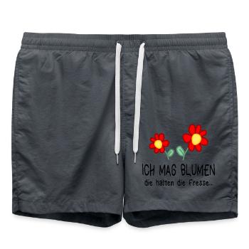 Jardin Pépinière Fleur Dire Idée Cadeau - Short de bain - charbon - Devant - AI Model Male 185 light (185cm)