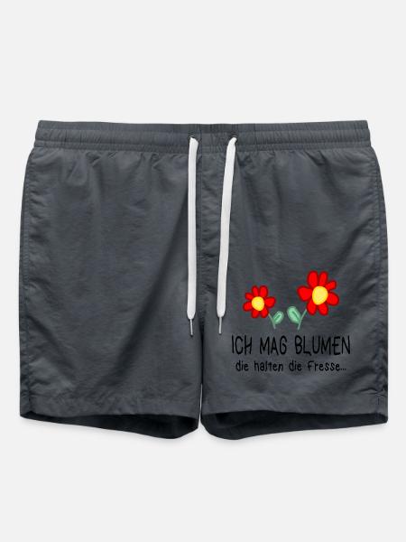 Garten Gärtnerei Blume Spruch Geschenkidee - Badeshorts - Anthrazit