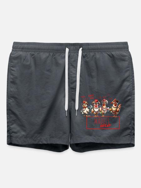 Mädelsabend Chicken Hühnerhaufen Frauen Stammtisch - Badeshorts - Anthrazit