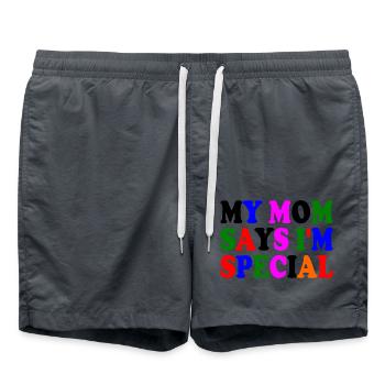 my mom says i'm special - Badeshorts - Anthrazit - Vorne - AI Model Male 185 light (185cm)