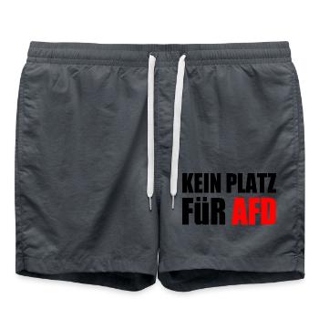 kein platz für afd - Badeshorts - Anthrazit - Vorne - AI Model Male 185 light (185cm)
