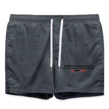 Money makes happy T-Shirt - Badeshorts - Anthrazit - Vorne - AI Model Male 185 light (185cm)