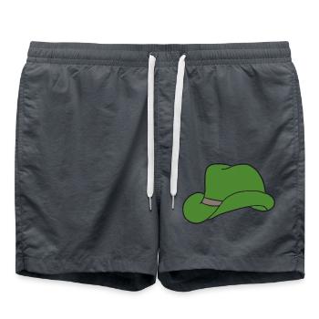 hat green - Swim Trunks - anthracite - Front - AI Model Male 185 light (185cm)