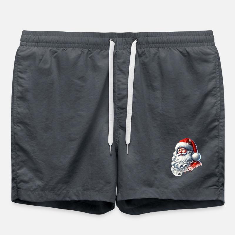 Weihnachtsmann mit strahlendem Lächeln - Badeshorts - Anthrazit