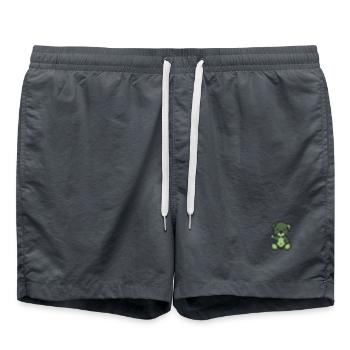 Pixel Bear Zombie - Swim Trunks - anthracite - Front - AI Model Male 185 light (185cm)