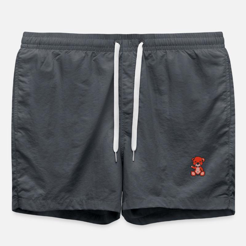 Pixelbär Pfeffer - Badeshorts - Anthrazit