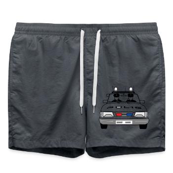 police - Short de bain - charbon - Devant - AI Model Male 185 light (185cm)