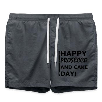 Happy Prosecco - Badeshorts - Anthrazit - Vorne - AI Model Male 185 light (185cm)
