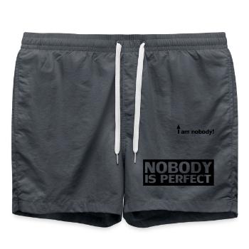 nobody_is_perfect - Short de bain - charbon - Devant - AI Model Male 185 light (185cm)
