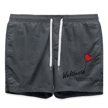 Weltbeste Patentante - Badeshorts - Anthrazit - Vorne - AI Model Male 185 light (185cm)