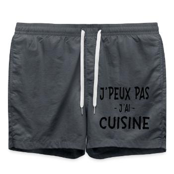 Je Peux Pas J'ai Cuisine - Short de bain - charbon - Devant - AI Model Male 185 light (185cm)
